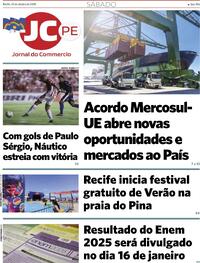 Capa do jornal Jornal do Commercio 10/01/2026