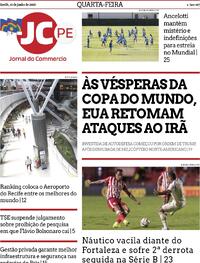 Capa do jornal Jornal do Commercio 10/06/2026