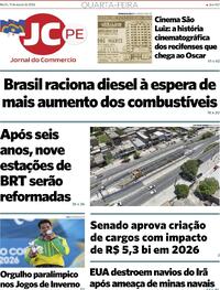 Capa do jornal Jornal do Commercio 11/03/2026