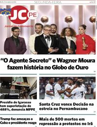 Capa do jornal Jornal do Commercio 12/01/2026
