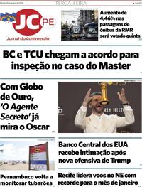 Capa do jornal Jornal do Commercio 13/01/2026