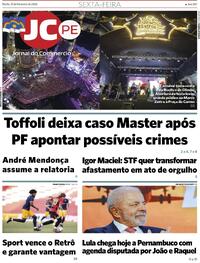 Capa do jornal Jornal do Commercio 13/02/2026