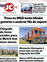 Capa do jornal Jornal do Commercio 14/04/2026