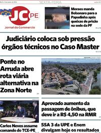 Capa do jornal Jornal do Commercio 16/01/2026