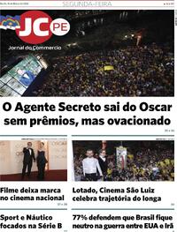 Capa do jornal Jornal do Commercio 16/03/2026