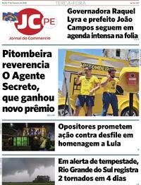 Capa do jornal Jornal do Commercio 17/02/2026