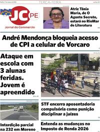 Capa do jornal Jornal do Commercio 17/03/2026