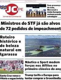 Capa do jornal Jornal do Commercio 18/01/2026