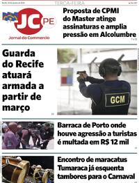 Capa do jornal Jornal do Commercio 20/01/2026