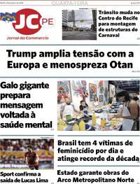 Capa do jornal Jornal do Commercio 21/01/2026