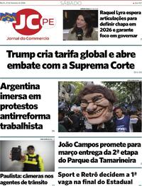 Capa do jornal Jornal do Commercio 21/02/2026