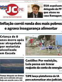 Capa do jornal Jornal do Commercio 21/04/2026