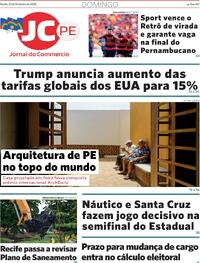 Capa do jornal Jornal do Commercio 22/02/2026