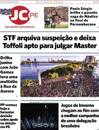Capa do jornal Jornal do Commercio 23/02/2026