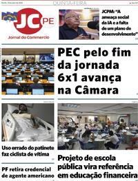 Capa do jornal Jornal do Commercio 23/04/2026