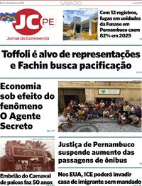 Capa do jornal Jornal do Commercio 24/01/2026