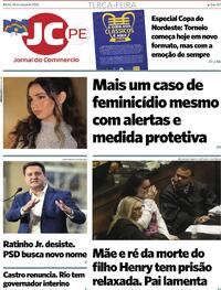 Capa do jornal Jornal do Commercio 24/03/2026