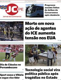 Capa do jornal Jornal do Commercio 25/01/2026