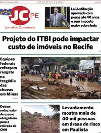 Capa do jornal Jornal do Commercio 25/02/2026