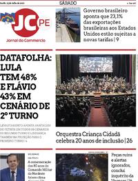 Capa do jornal Jornal do Commercio 25/07/2026