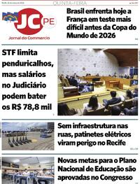 Capa do jornal Jornal do Commercio 26/03/2026