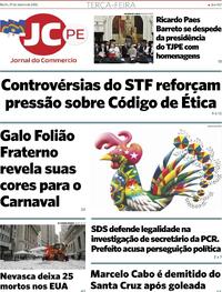 Capa do jornal Jornal do Commercio 27/01/2026