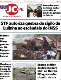 Capa do jornal Jornal do Commercio 27/02/2026