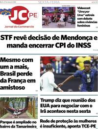 Capa do jornal Jornal do Commercio 27/03/2026