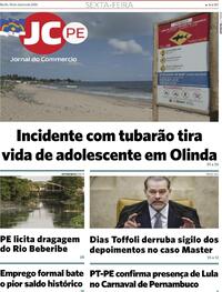 Capa do jornal Jornal do Commercio 30/01/2026