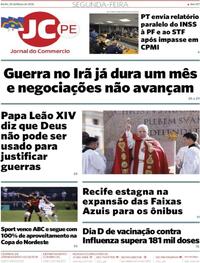 Capa do jornal Jornal do Commercio 30/03/2026