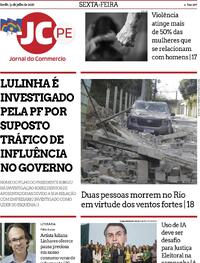 Capa do jornal Jornal do Commercio 31/07/2026