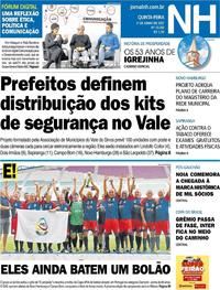 Capa do jornal Jornal NH 01/06/2017