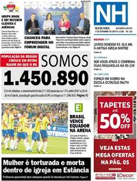 Capa do jornal Jornal NH 01/09/2017