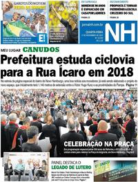 Capa do jornal Jornal NH 01/11/2017