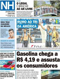 Capa do jornal Jornal NH 02/11/2017