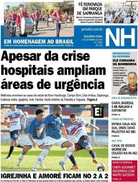 Capa do jornal Jornal NH 04/09/2017