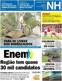 Capa do jornal Jornal NH 04/11/2017