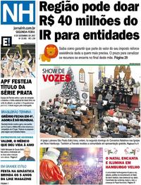 Capa do jornal Jornal NH 04/12/2017