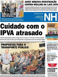 Capa do jornal Jornal NH 06/09/2017