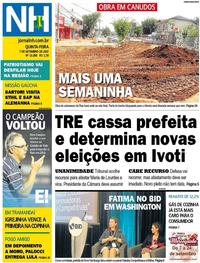 Capa do jornal Jornal NH 07/09/2017