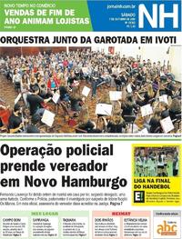 Capa do jornal Jornal NH 07/10/2017