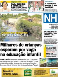 Capa do jornal Jornal NH 07/11/2017