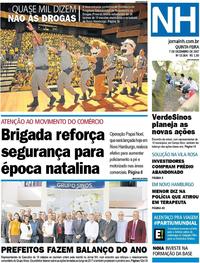 Capa do jornal Jornal NH 07/12/2017