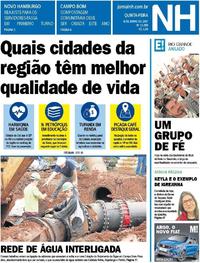 Capa do jornal Jornal NH 08/06/2017