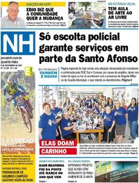 Capa do jornal Jornal NH 08/11/2017