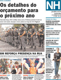 Capa do jornal Jornal NH 08/12/2017