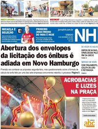 Capa do jornal Jornal NH 09/12/2017