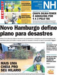 Capa do jornal Jornal NH 10/06/2017