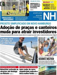 Capa do jornal Jornal NH 10/11/2017