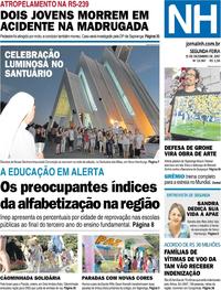 Capa do jornal Jornal NH 11/12/2017